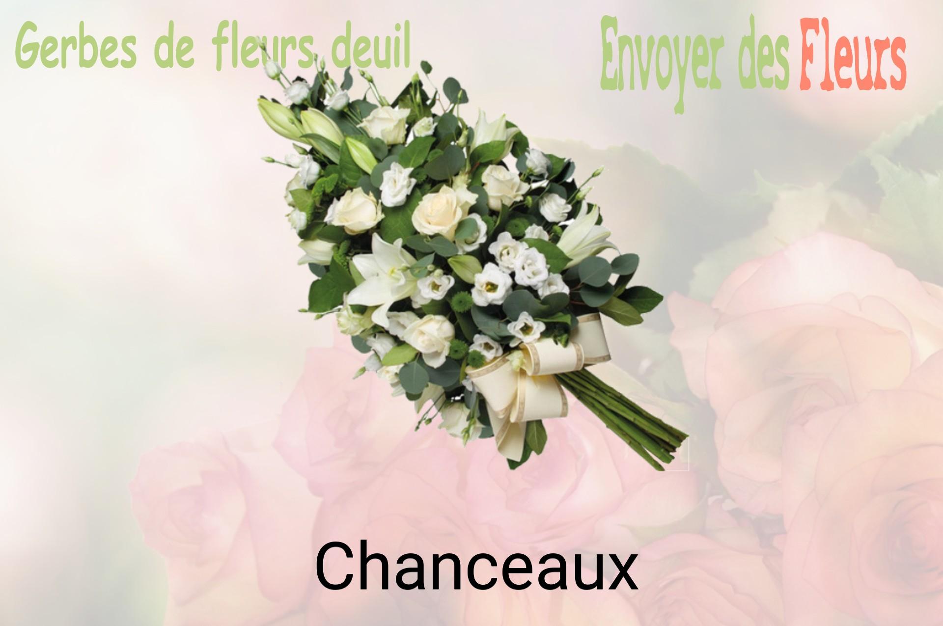 Gerbe de fleurs de deuil livrée à Chanceaux